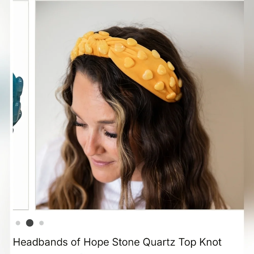 Womens Stone Quartz Top Knot Headband NWT